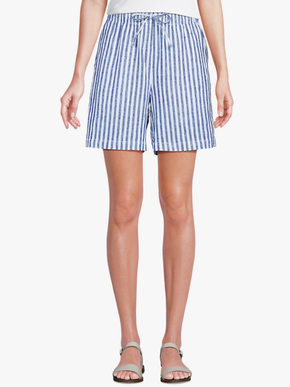 EUC Lands' End Pull-on Linen Shorts